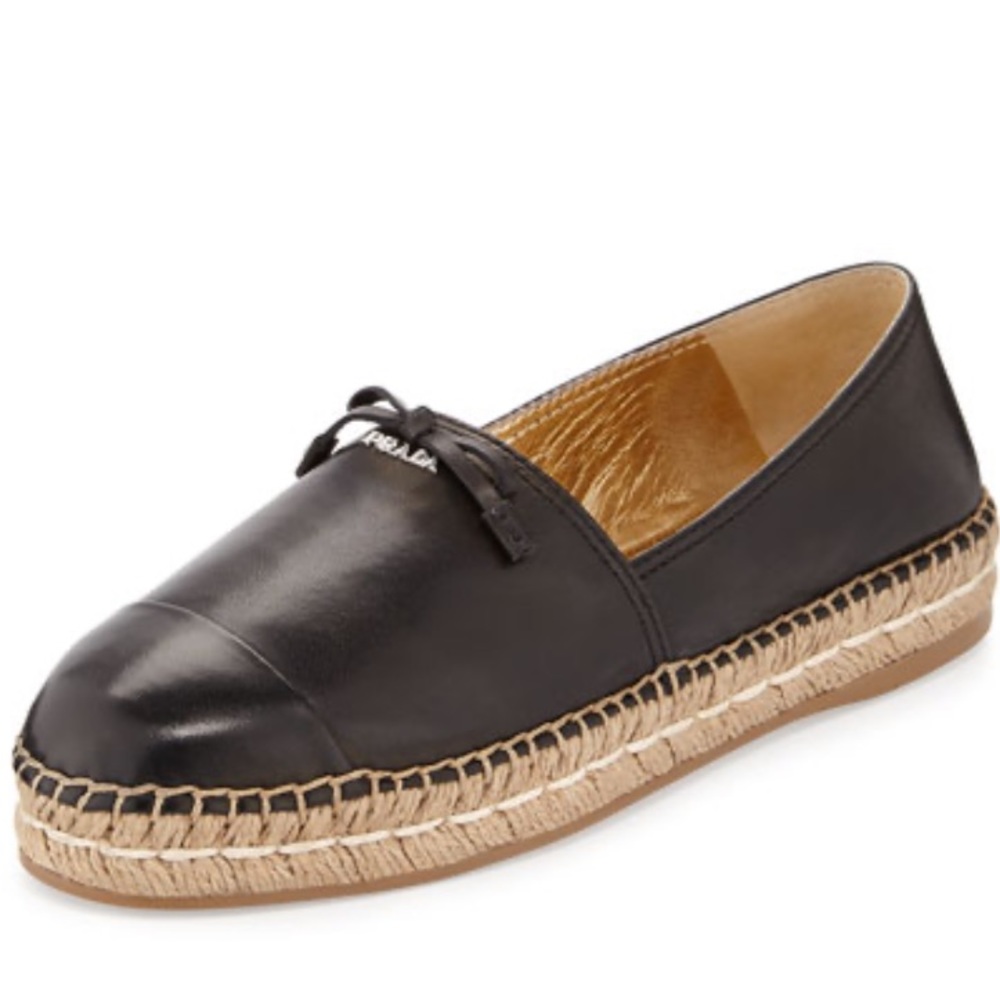 Prada Leather Espadrilles